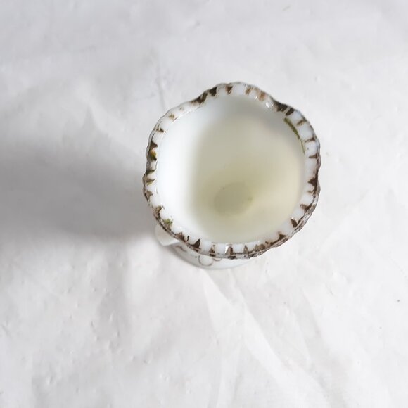 Milk Glass Cornucopia Toothpick Holder Antique - Picture 3 of 5